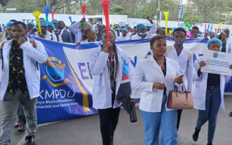 Doctors, clinical officers protest over pay cuts, job security