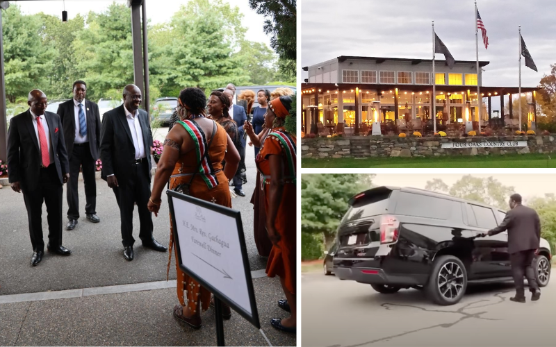 Grand exit: Rigathi Gachagua rolls to last US dinner in VIP-style