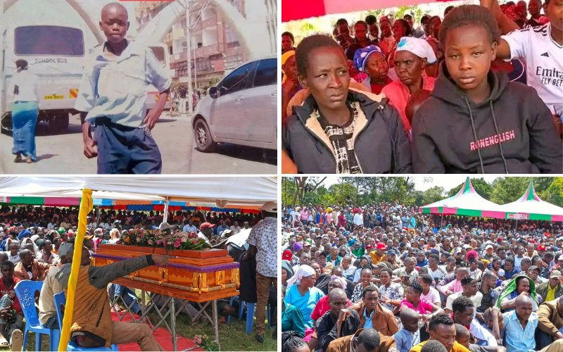 Tears flow as 9-year-old boy killed by dad over milk, bread dispute is buried