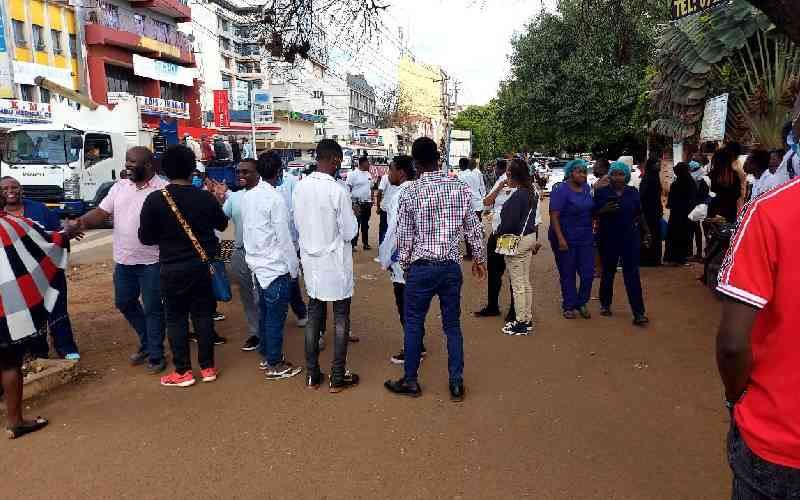 Doctors stage nationwide protest in solidarity with striking Kiambu medics