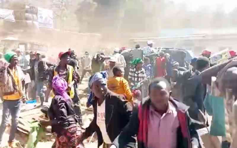 Rigathi Gachagua whisked to safety after chaos erupt during rally