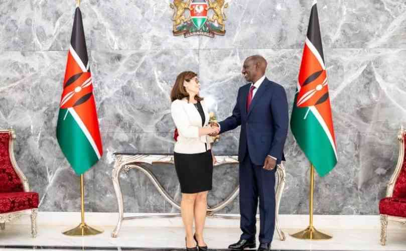 Ruto bids farewell to outgoing EU Ambassador Henriette Geiger