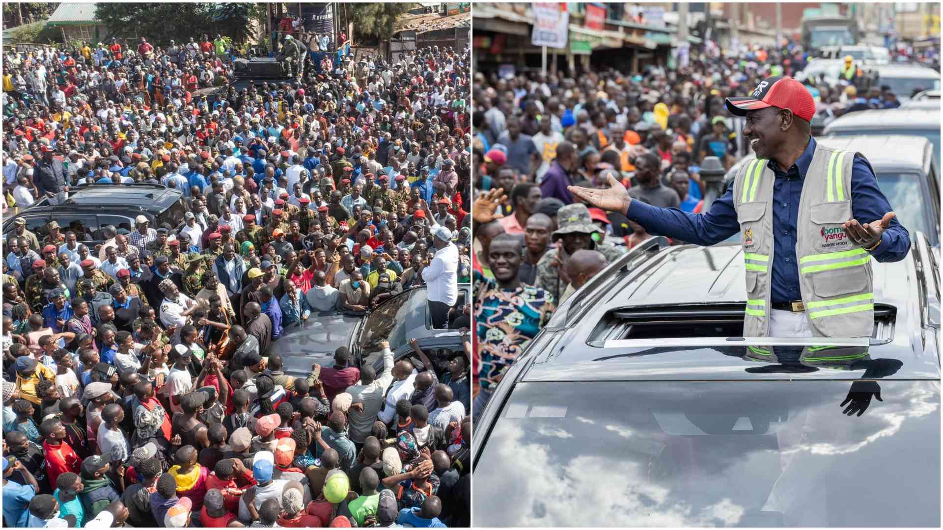 Ruto jubilantly joins youth in singing 'Kasongo' during Lang'ata rally