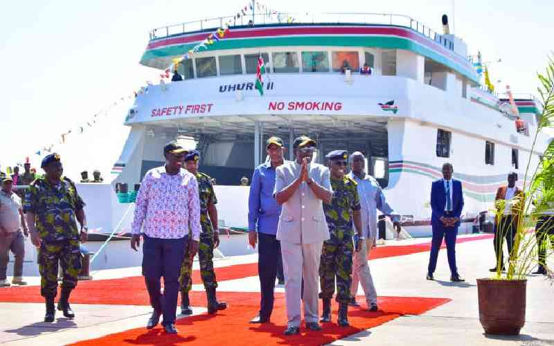 KDF hands over Sh2.4 billion MV Uhuru II to Kenya Railways