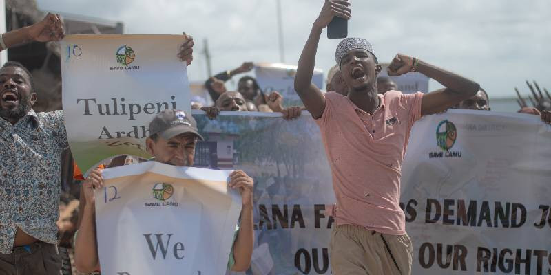 Lamu residents decry evictions as KDF demolishes homes on disputed land