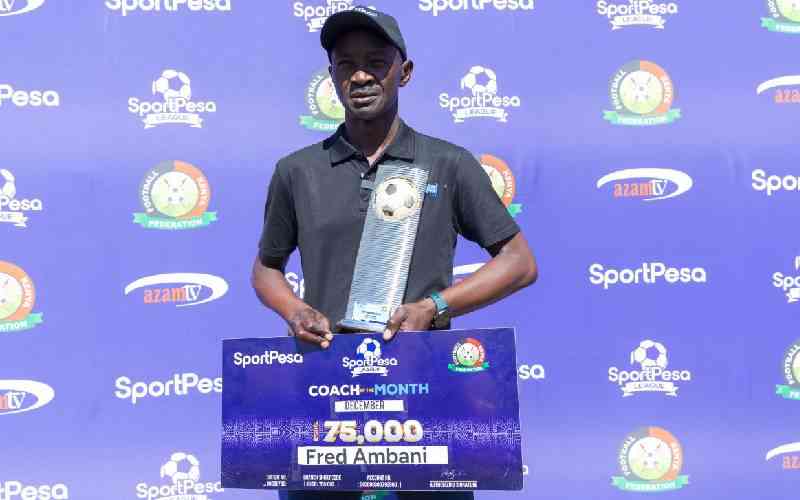 AFC's Fred Ambani crowned December 2025 SportPesa League coach of the month