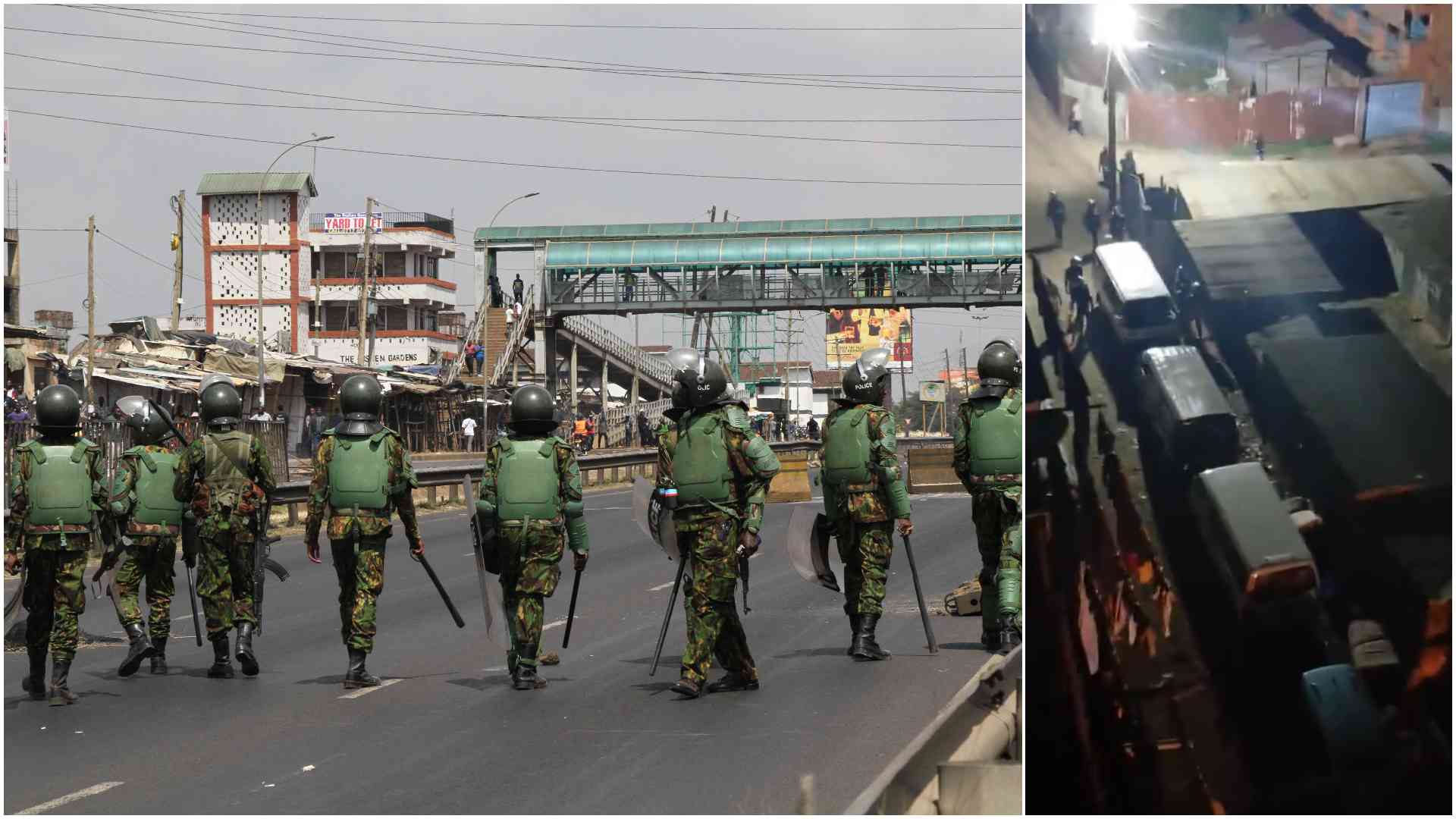 Video: Kenyans angered as police recorded attempting to break into houses, assault man in Kasarani