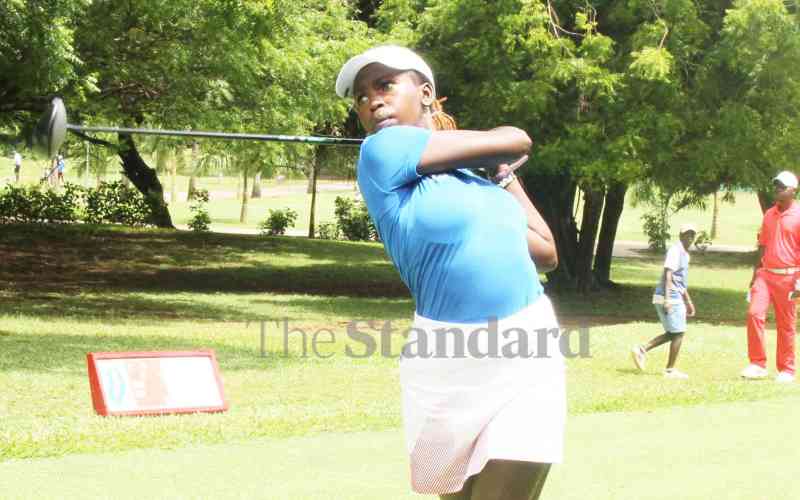 Coast lady golfer Naomi Wafula...