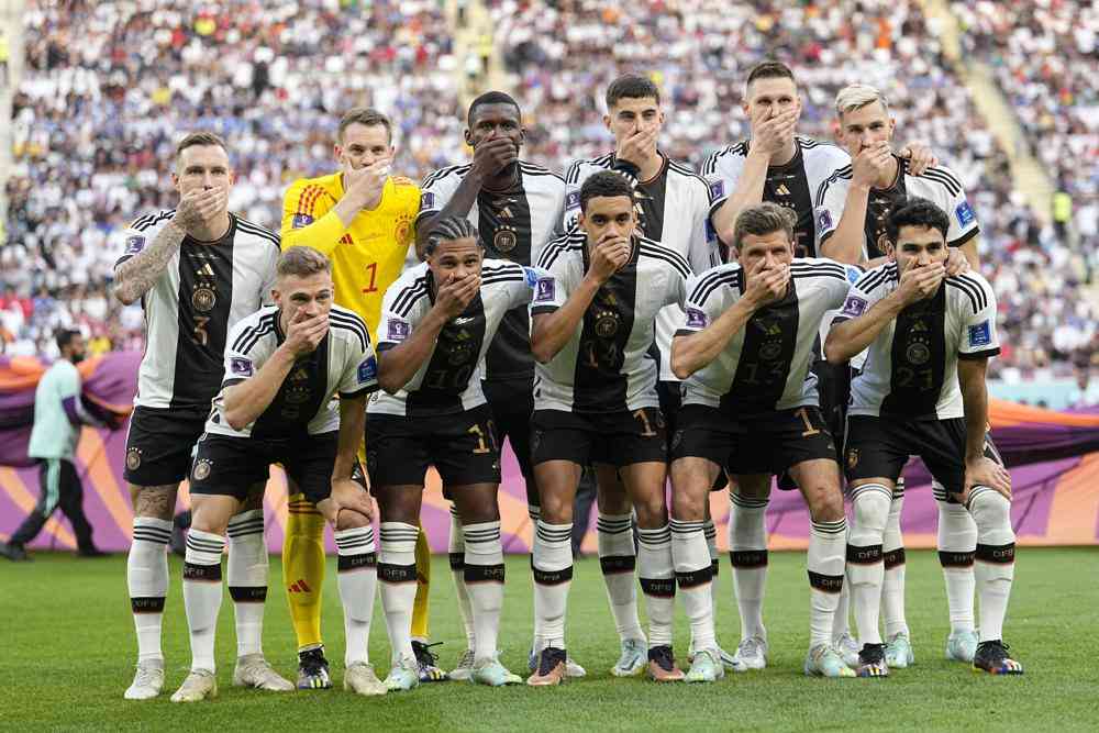 Germany players protest FIFA decision that blocked rainbow armbands