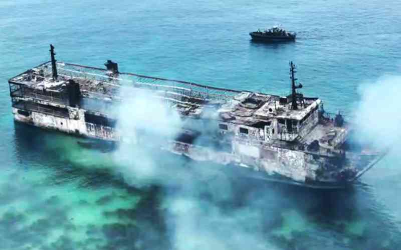 Philippine ferry fire kills 5, dozens missing