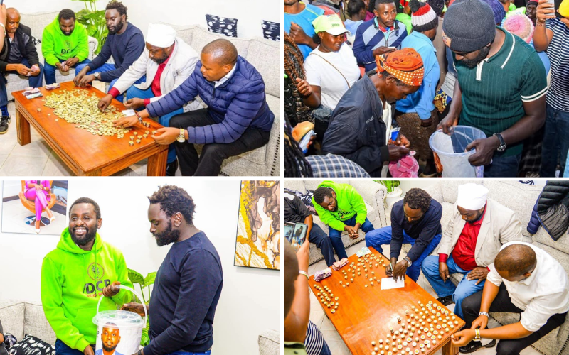 PHOTOS: Villagers raise Sh10 each to buy suit for Ol Kalou MP hopeful