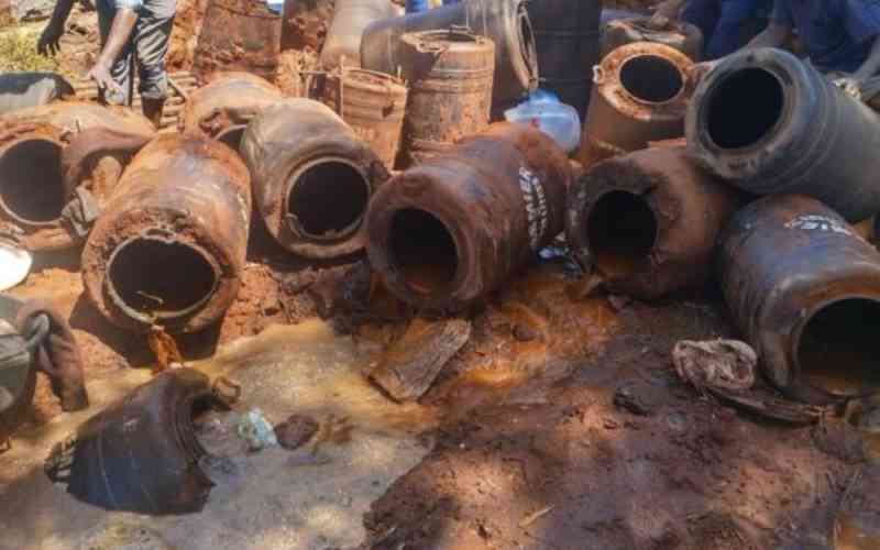 One person arrested as over 2, 000 litres of illicit brew is impounded