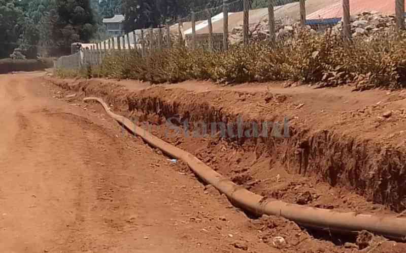 Meru town residents devasted after vandals uproot Sh1.3m water pipe