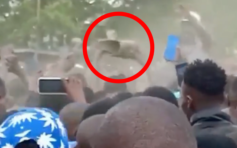 Fresh video emerges showing moments before Ruto was hit with a shoe