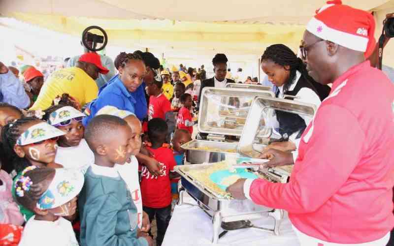 Joyful moments as children flock to Gachagua's residence for Boxing Day treat