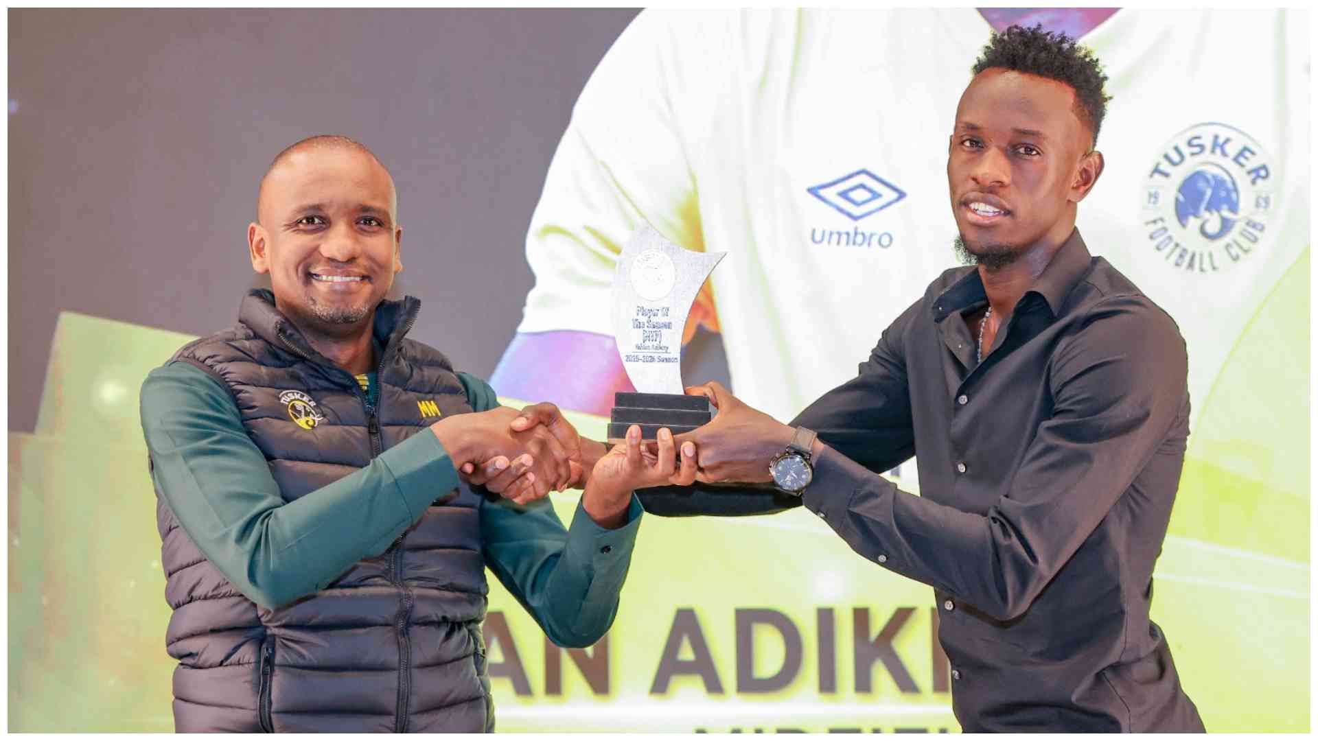 Fabian Adikiny crowned Tusker FC Player of the Season after FKF cup triumph