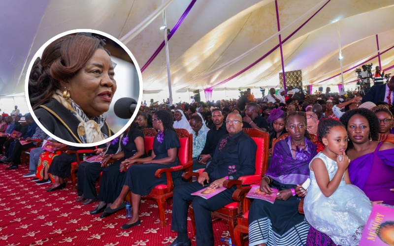 Ida Odinga angrily calls out noisy youth for disrupting Beryl Odinga's burial: 'Wanyamaze ama waende'