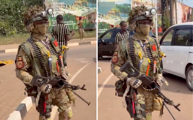'Combat carpenter': Ugandan soldier's unusual gear leaves social media amused