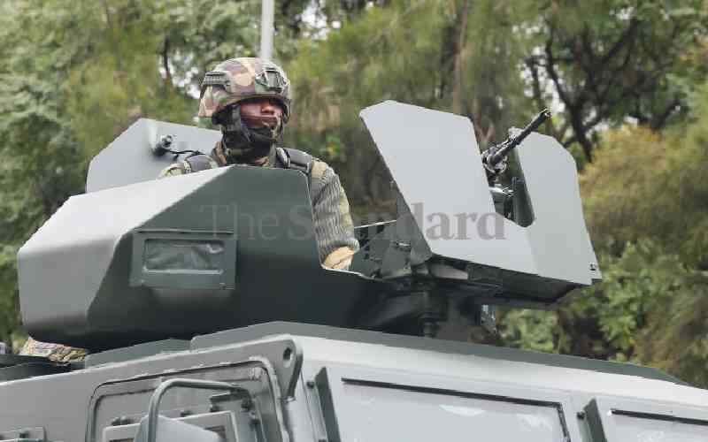 Unprecedented armored show of might as KDF patrols Nairobi