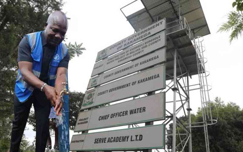 Kakamega opts for solar to pump piped water to locals