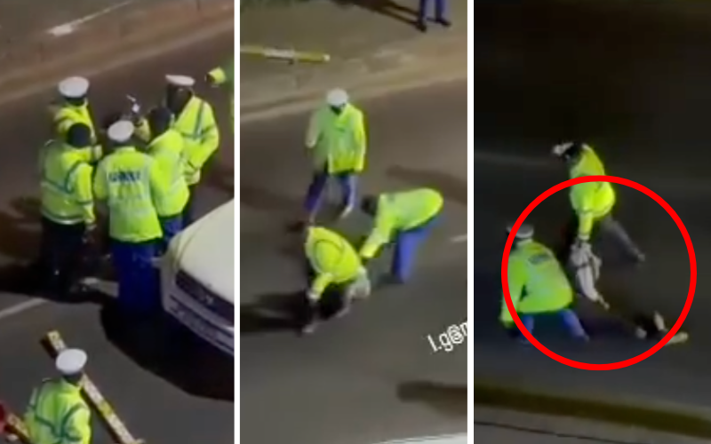 Viral video shows police dragging drunk driver into lorry after failed alcoblow test