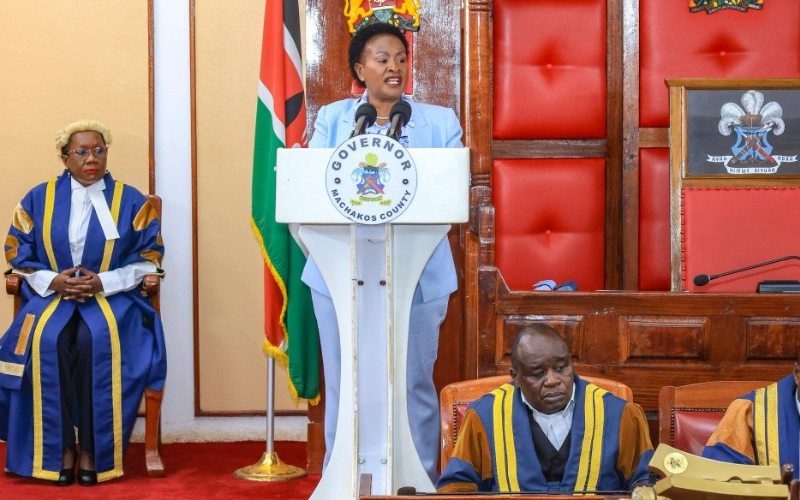 VIDEO: Wavinya Ndeti's speech struggle during County address goes viral