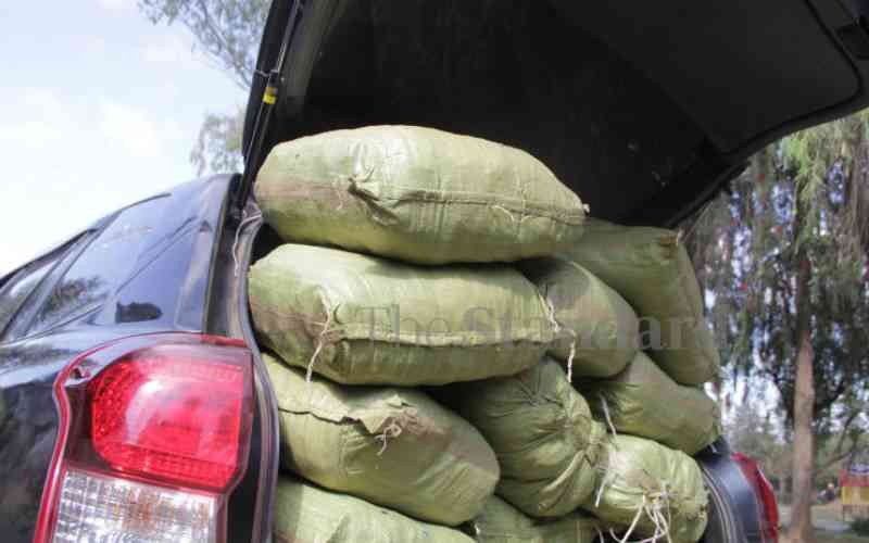 Police Intercept 50 bags of bhang