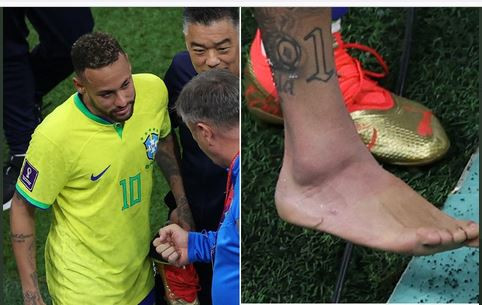 Crying Neymar injures ankle during Brazil's World Cup win