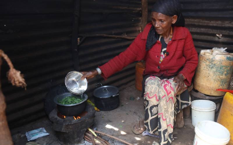 Women, children eat wild leaves as biting drought persists
