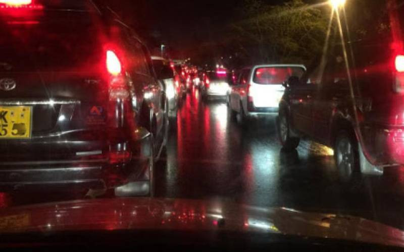 Travelers stranded for hours along Mombasa Road following an accident