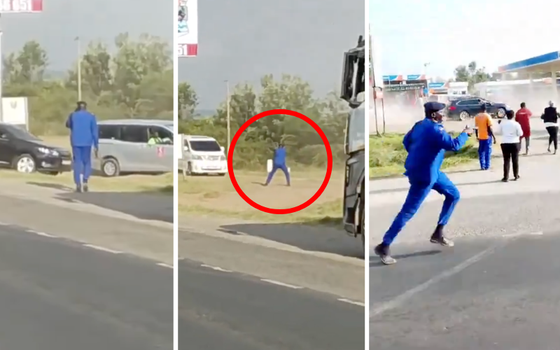 VIDEO: Nakuru police officer opens fire on fleeing suspected stolen car in dramatic scene