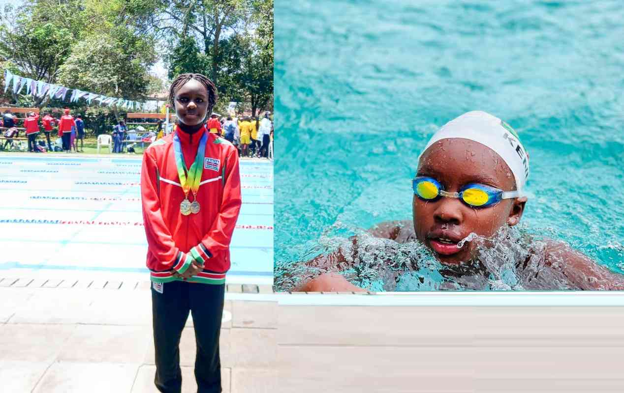 Marion Alala: Student who has taken Kenyan swimming by storm