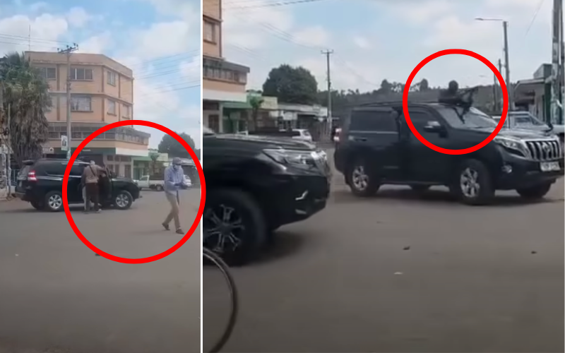 VIDEO: Moment masked, hooded men unleashed teargas during Ol Kalou by-election