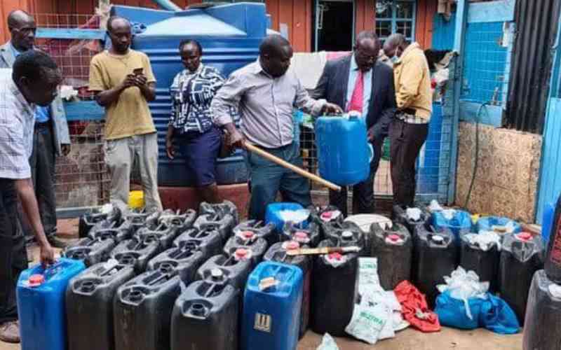Six gates, one secret: KRA uncovers alcohol stash beneath Baringo bathroom