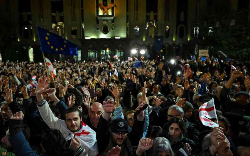 Tens of thousands protest in Georgia over 'stolen' election