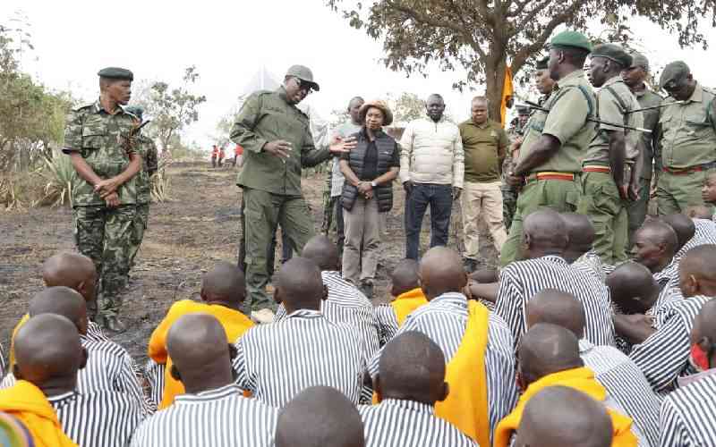 Kamiti inmates challenged to take up tree growing as a path to life after prison