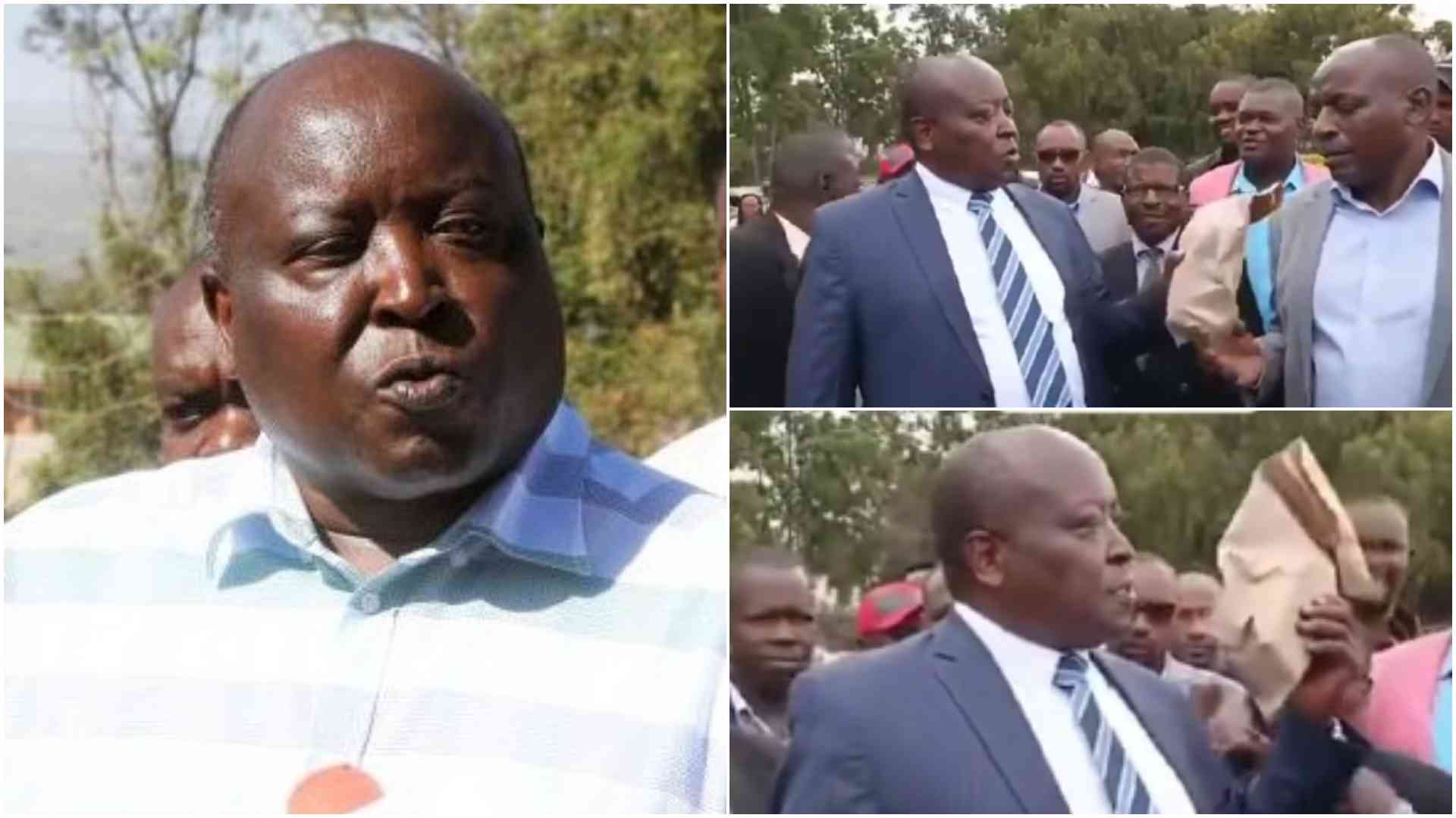 Samuel Arama: Nakuru MP caught on camera giving handouts to attendees of State House meeting