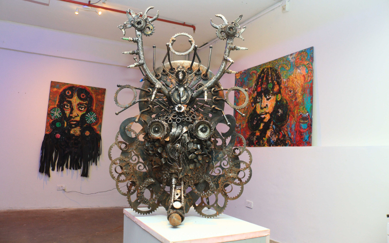 Artist Njogu Kuria blends UB40 inspiration with African myth in fresh exhibition