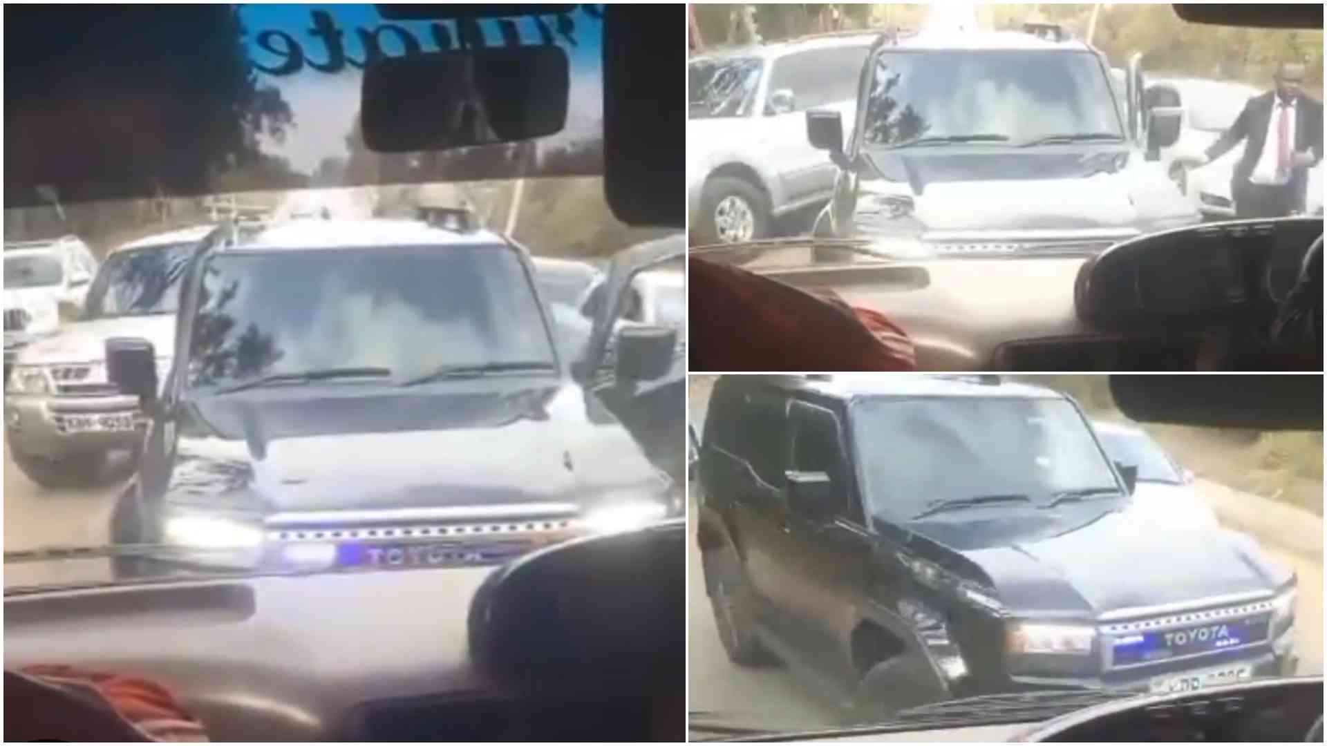 Defiant motorist blocks VIP convoy rudely overlapping during traffic jam: 'You're on the wrong'