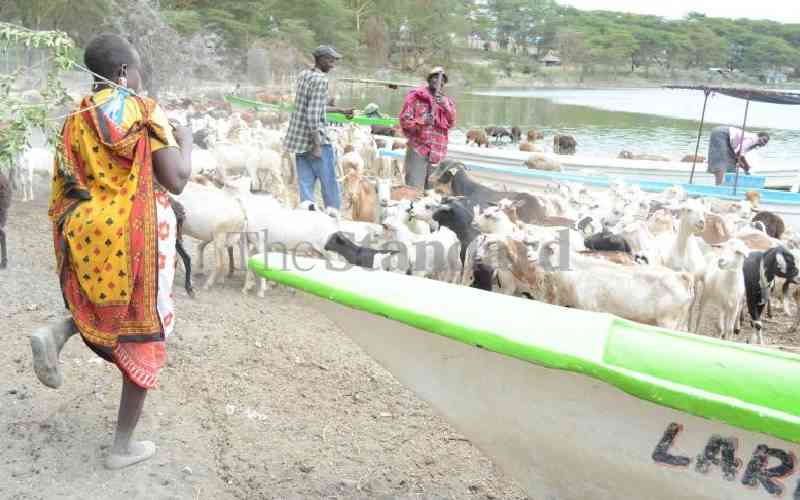 The only landing beach at Lake Oloidien in Naivasha closed down