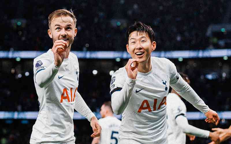 Son delivers best impression of Kane to lead Spurs to top of Premier League