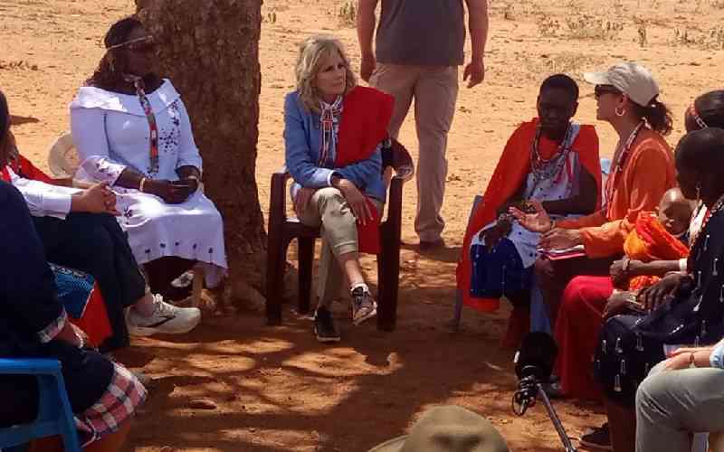 Jill Biden addresses drought situation in Kajiado visit