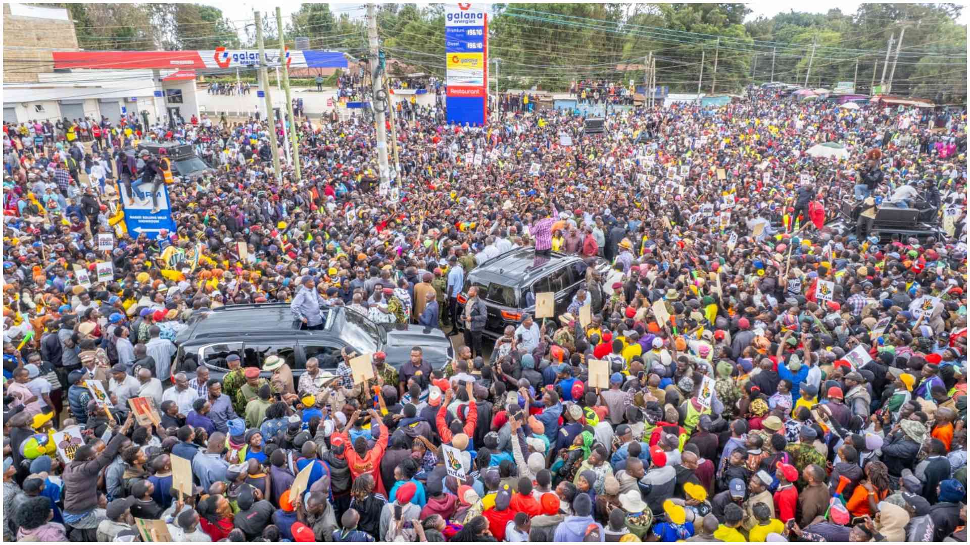 Ruto calls Nyahururu residents 'Barabara' in slip of tongue that sparks online reactions