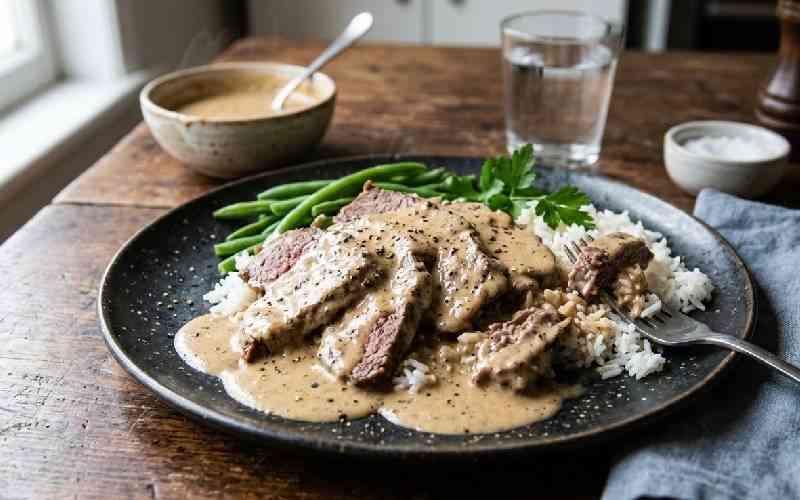Easy recipe:  Swahili coconut pepper steak