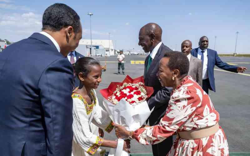 Ruto, First lady Rachel in Addis for AU Assembly