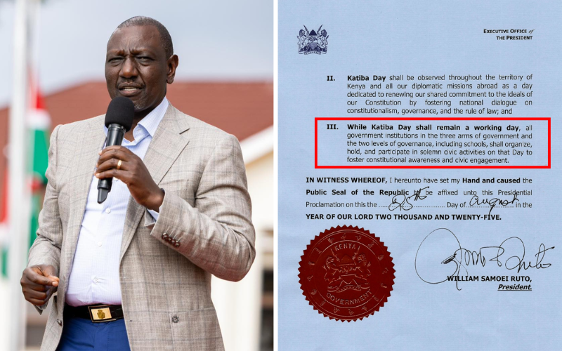Katiba Day: Kenyans disappointed after new holiday declared 'working day'