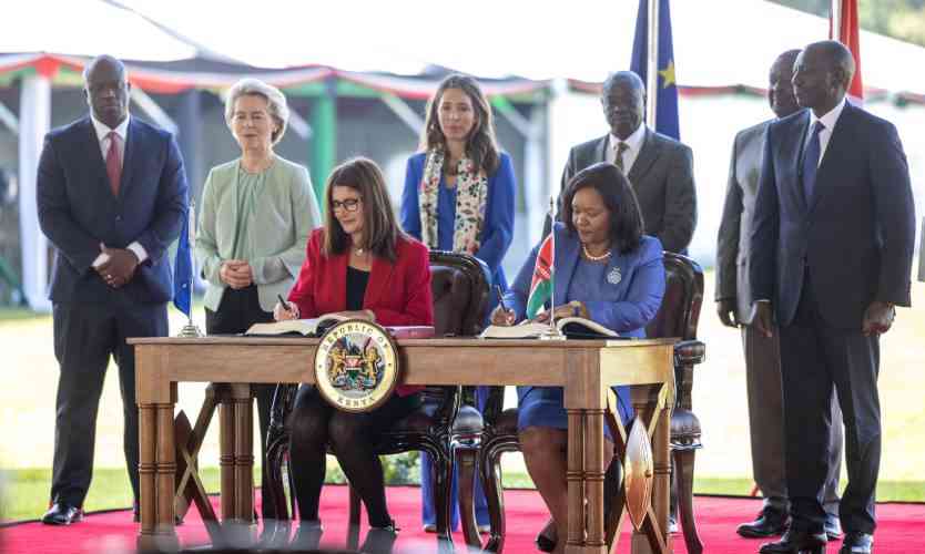 Kenya, European Union sign key trade deal at State House, Nairobi