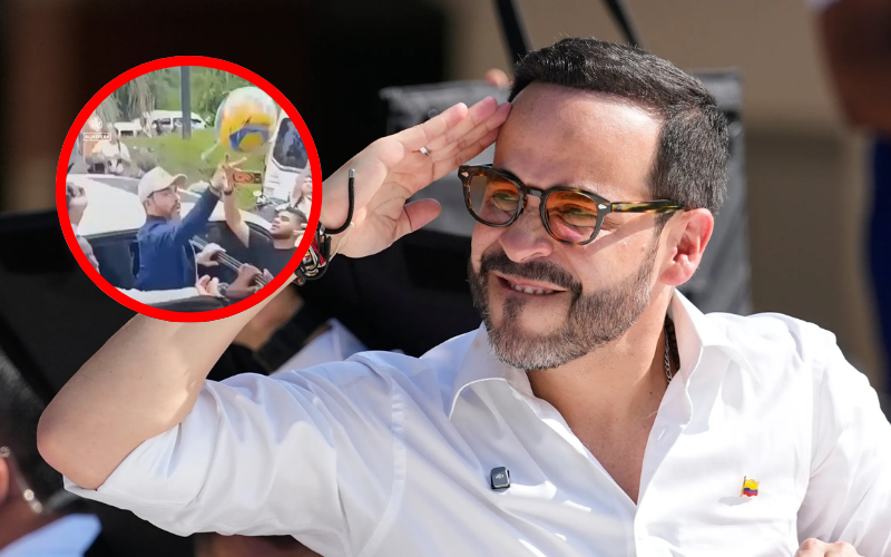Outrage as Colombian leader gives earthquake victims branded footballs