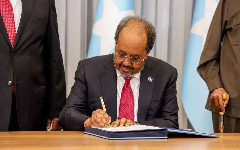 Somalia president signs new constitution into law
