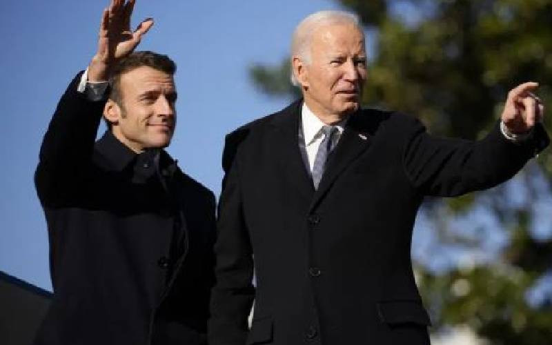 Biden, Macron vow unity against Russia, discuss trade row